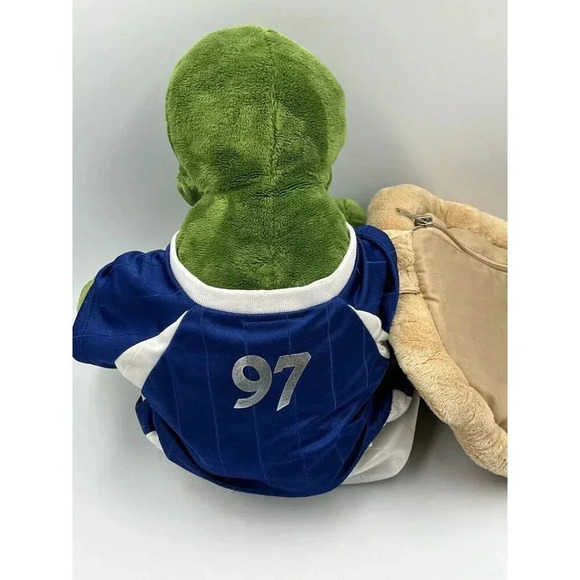 Build a Bear Trekkin Turtle Plush-Removable Shell Backpack/Soccer Uniform/17” - Picture 7 of 16